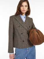 Wool-blend cropped jacket