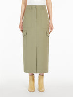 Long skirt in cotton canvas