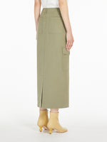 Long skirt in cotton canvas