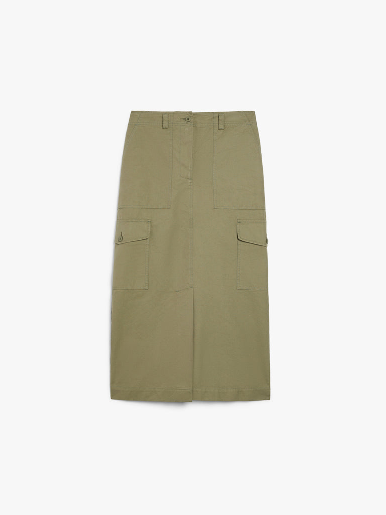 Long skirt in cotton canvas