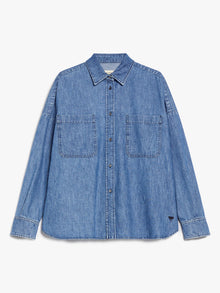 Cotton denim cropped shirt