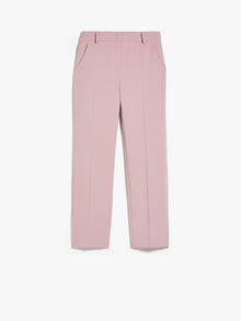 Straight-fit viscose canvas trousers