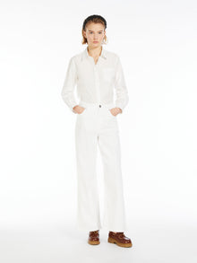 Cropped cotton trousers