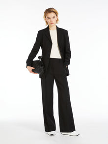 Woollen cloth palazzo trousers