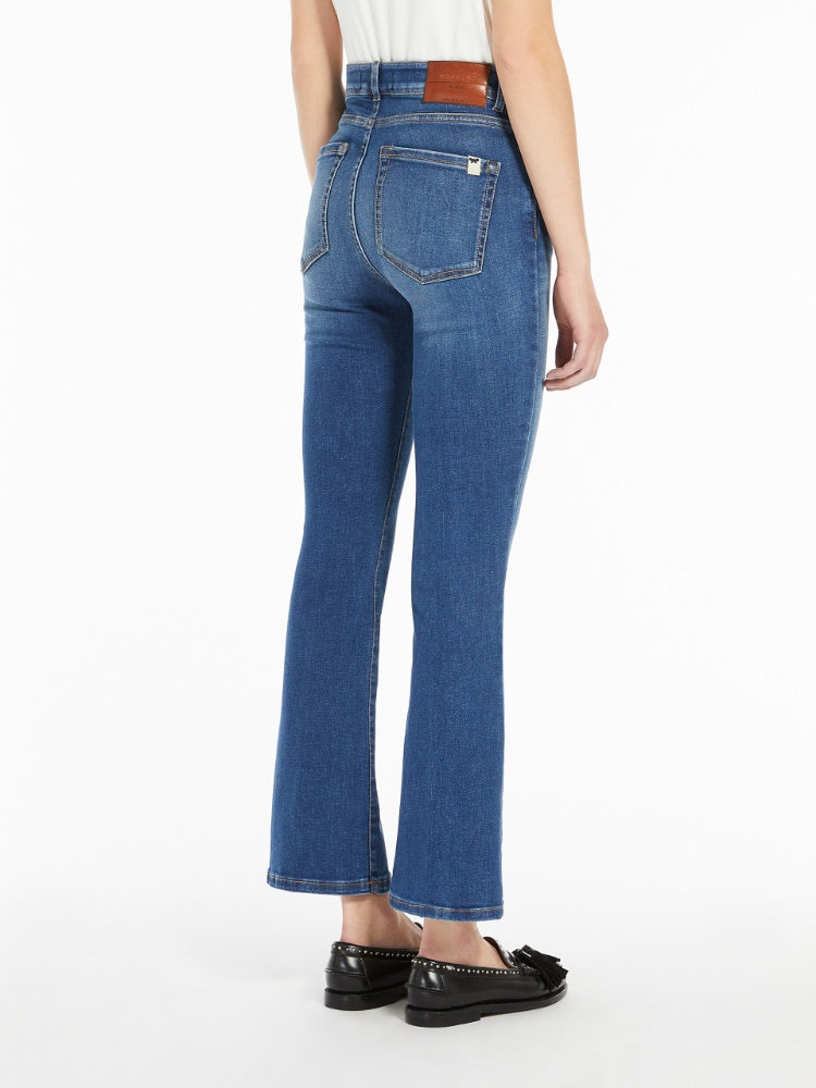 Stretch denim cropped jeans