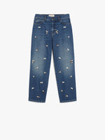 Sequinned denim jeans