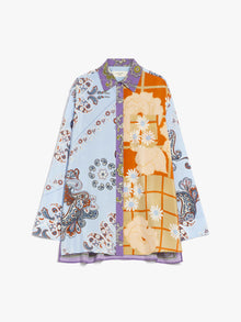 Printed crepe de chine shirt