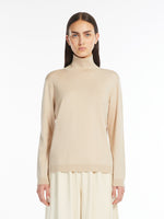 Silk and wool polo-neck sweater