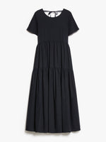 Long jersey and poplin dress