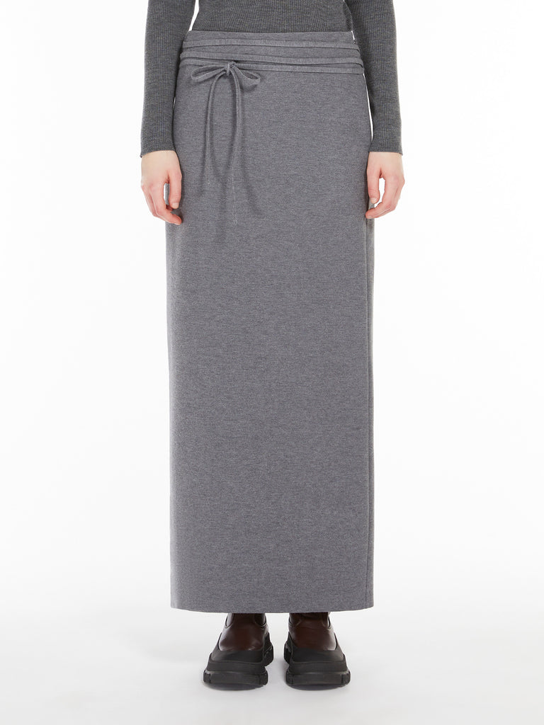 Long jersey skirt