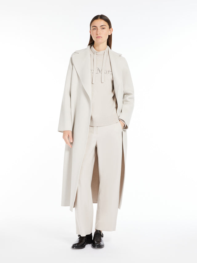 Wool coat with belt