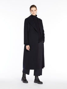 Wool robe-style coat