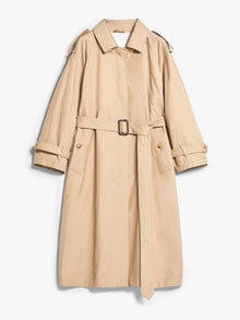 Long water-repellent trench coat