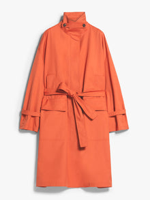 High collar trench coat