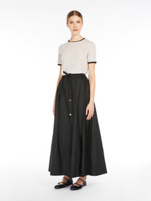 Long taffeta skirt