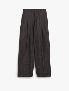 Denim-look cotton trousers