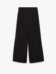 Pleated poplin trousers