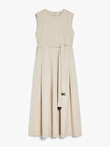 Sleeveless twill dress