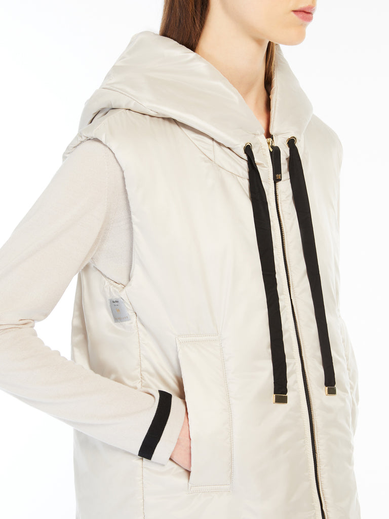 Water-repellent technical canvas gilet