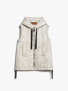 Water-repellent technical canvas gilet