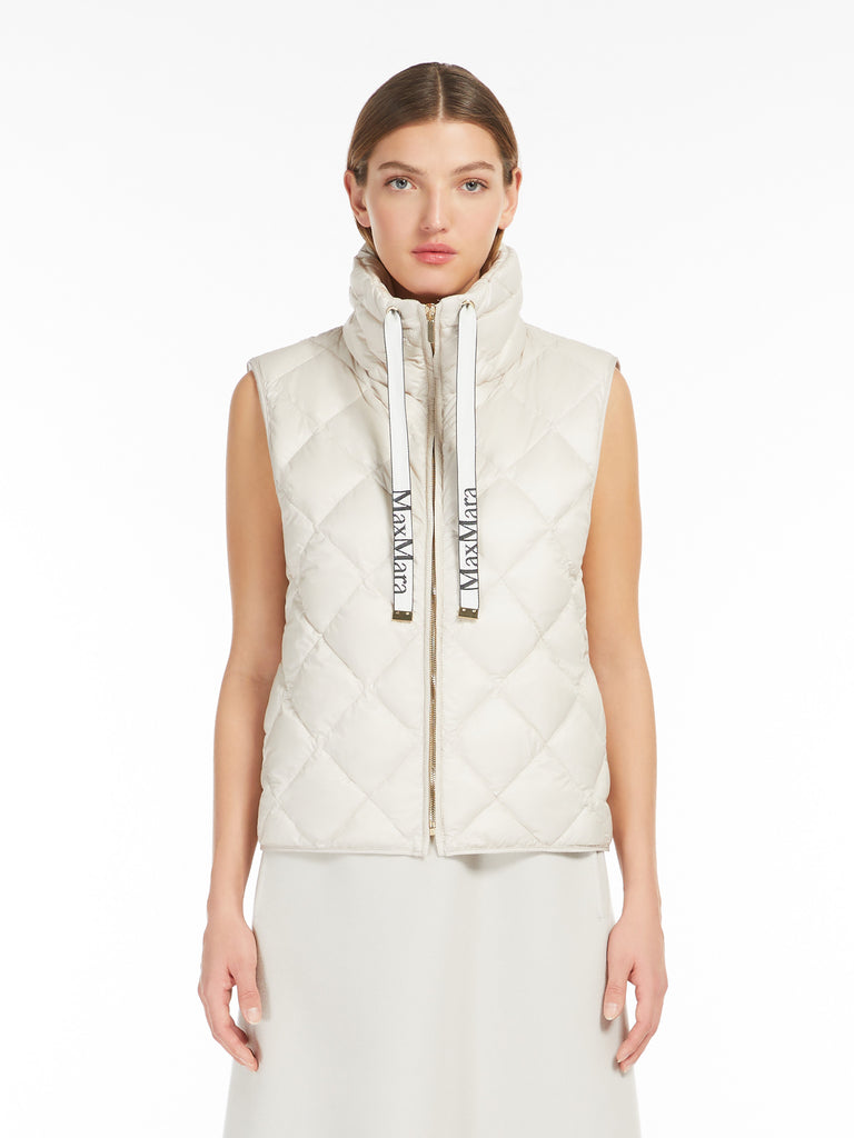 Water-repellent technical canvas gilet