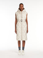 Water-repellent midi gilet