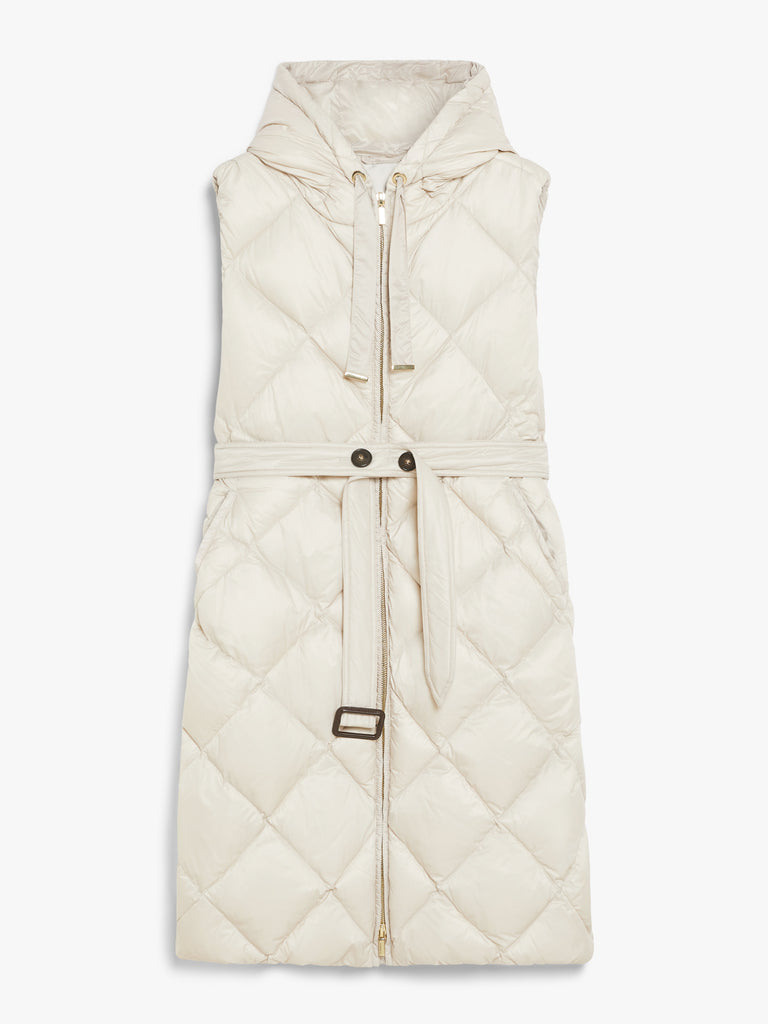 Water-repellent midi gilet