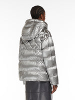 Reversible down jacket in water-repellent canvas