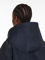 Reversible down jacket in water-repellent canvas