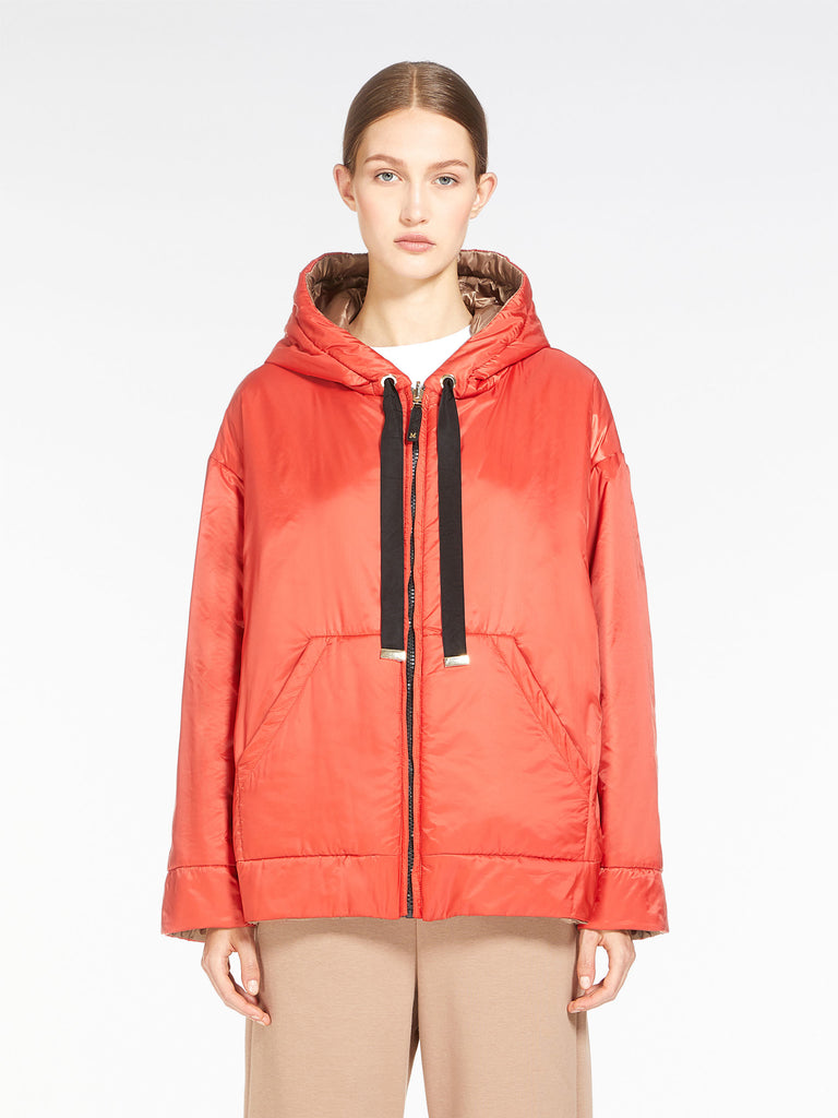 Short reversible puffer jacket