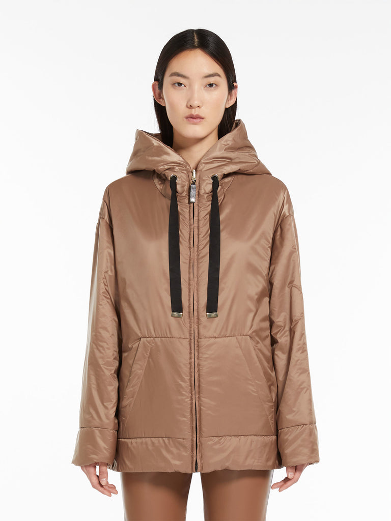 Reversible parka in water-resistant canvas