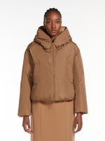 Reversible camel colour down jacket