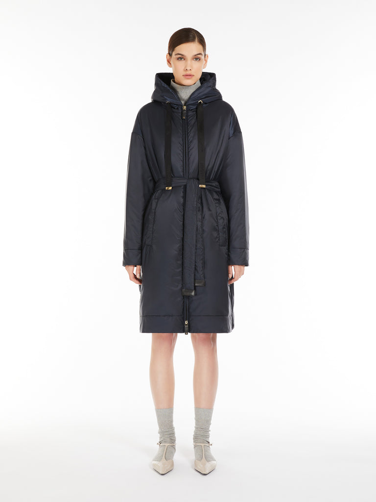 Midi parka in water-repellent canvas