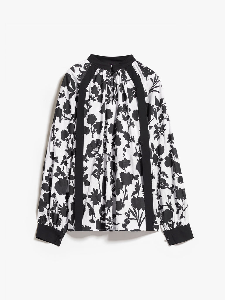 Floral satin shirt