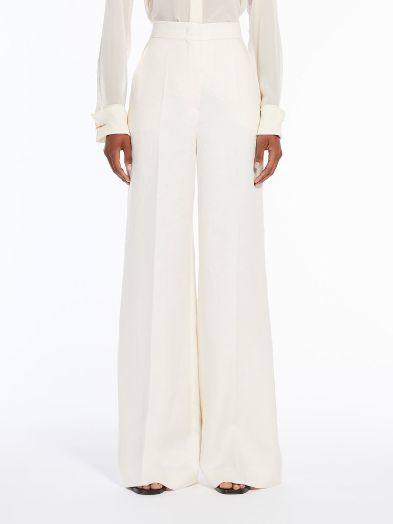 Linen tailored trousers