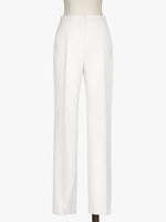 Wool and silk flared trousers