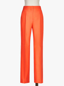 Wool and silk flared trousers