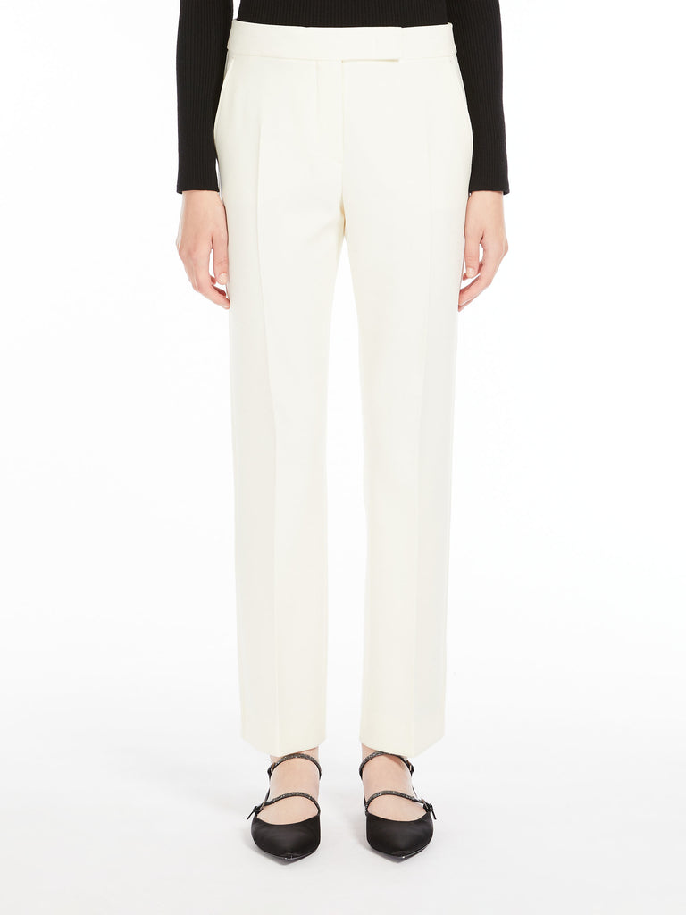 Straight, wool trousers