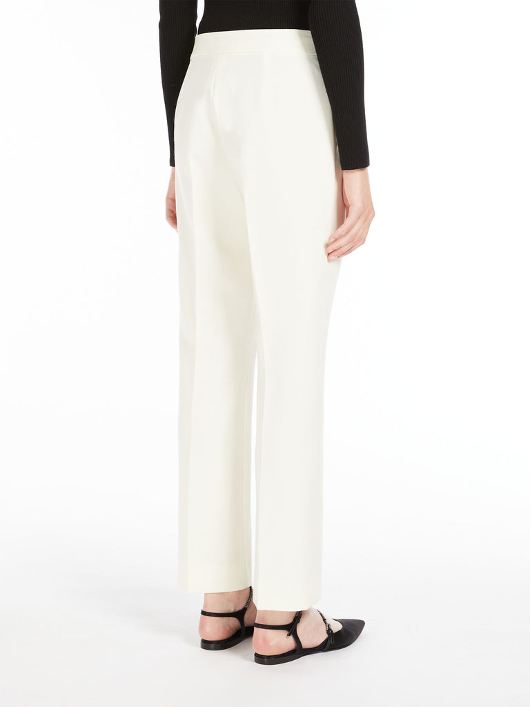 Straight, wool trousers