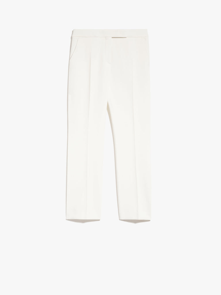 Straight, wool trousers