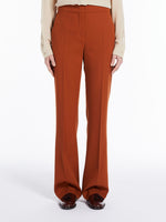 Flared trousers in wool