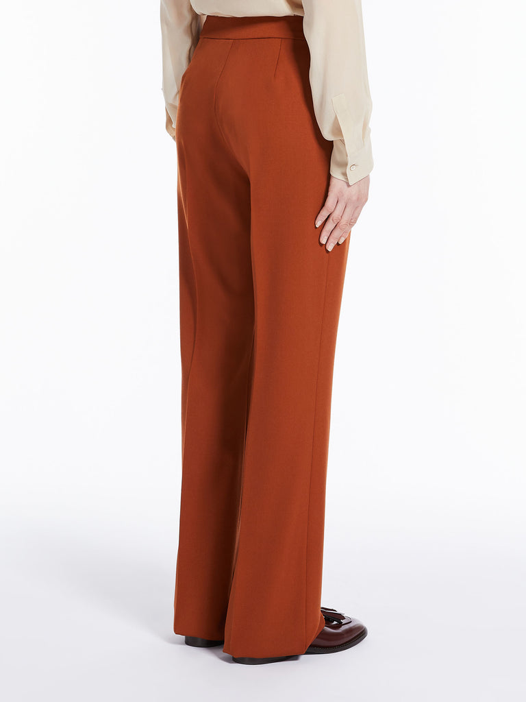 Flared trousers in wool