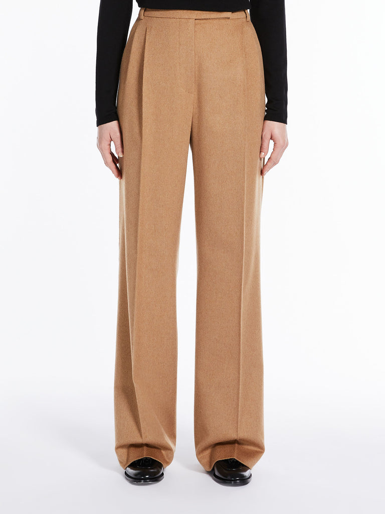 Wide camel trousers