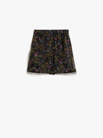 Floral silk organza shorts