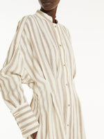 Striped linen long dress