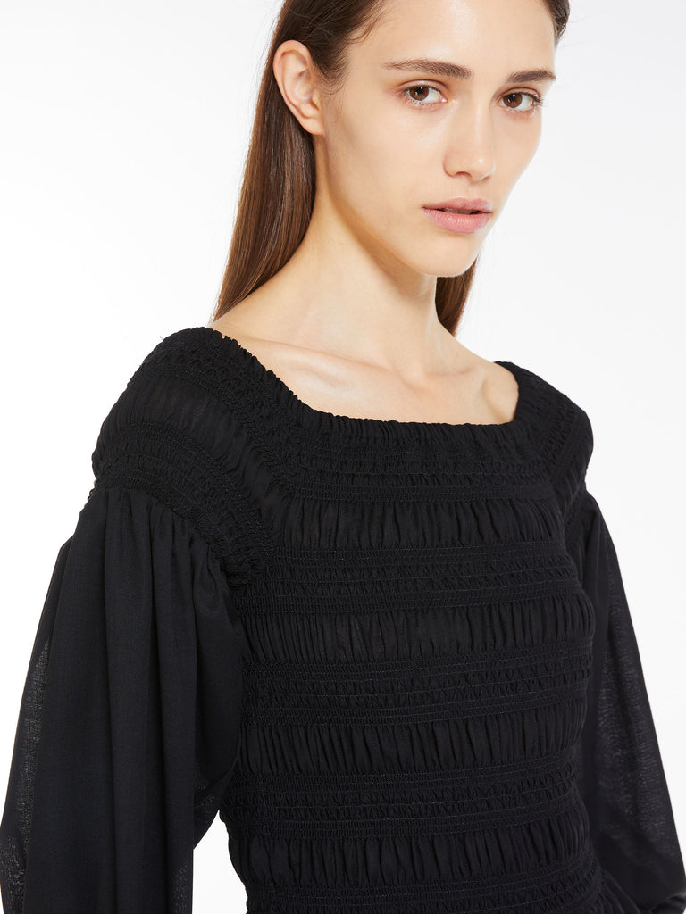 Off the shoulder wool dress