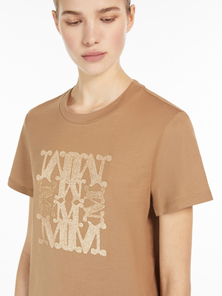 Cotton T-shirt with appliqué