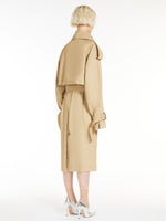 Cotton gabardine trench coat