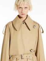 Cotton gabardine trench coat