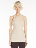 Silk-blend jersey vest top